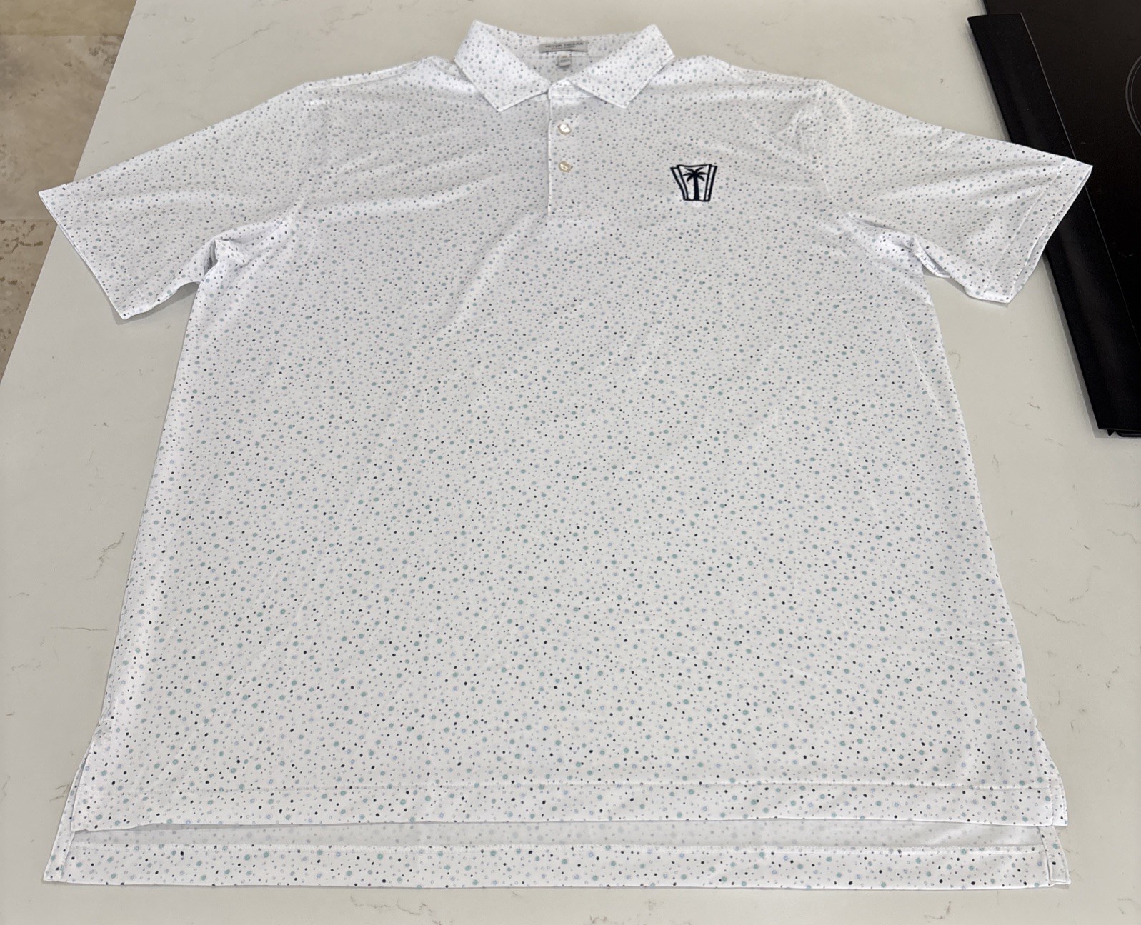 Peter Millar performance polo geometric pattern E… - image 2