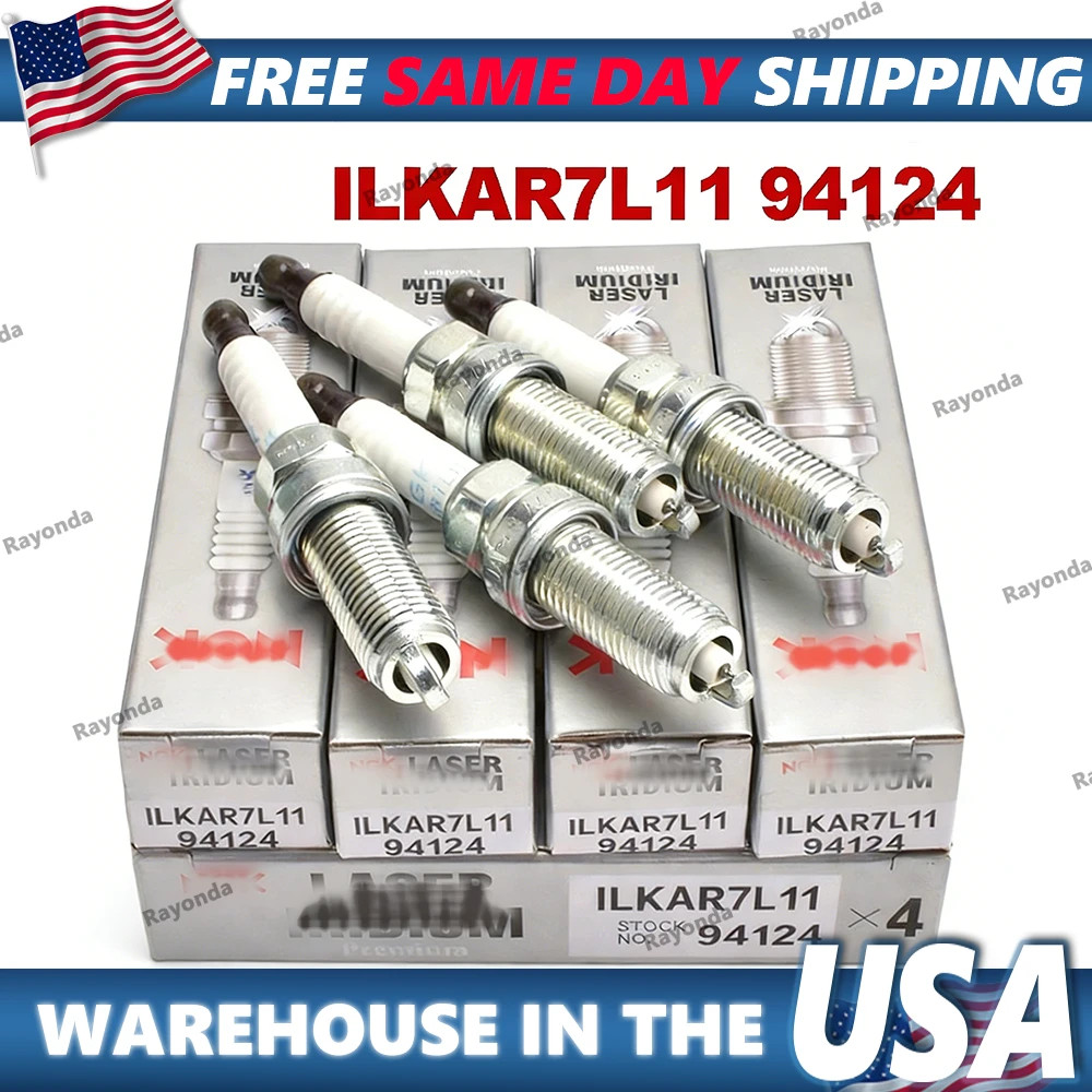 Set of 4 Laser Iridium Spark Plugs ILKAR7L11 For Mazda CX-5 2013-2015 NGK 94124
