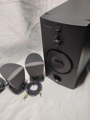 HARMON KARDON HK395 COMPUTER SPEAKERS SYSTEM TWO Speakers. Tested Working...HK 
