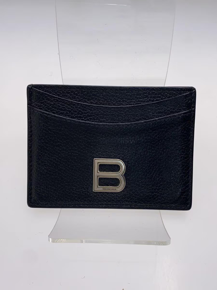 BALENCIAGA Card Case, Cowhide, Black, Plain, Men's, 637370