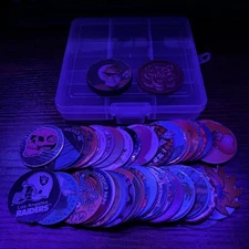 Lot Of Vintage 1990s POGs 50 POGs And 2 Slammers 🔥 Holographic, Poison, 8 Ball