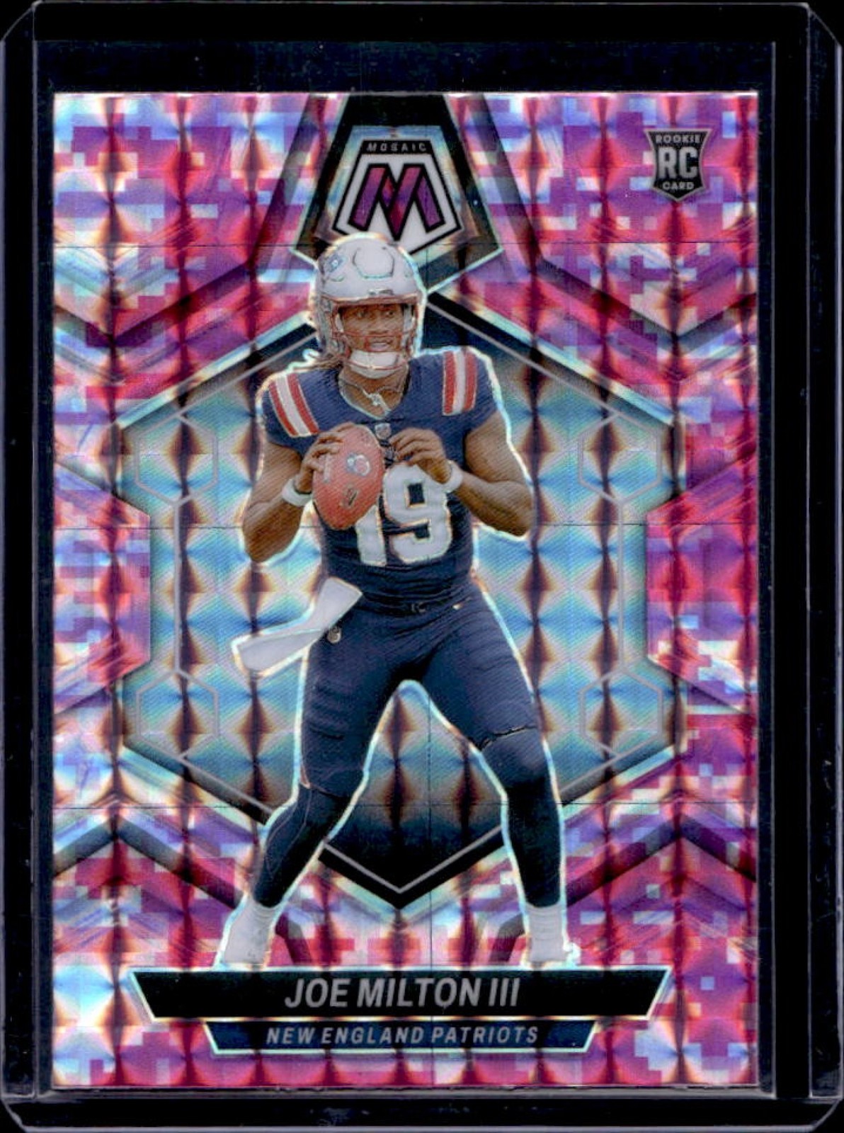 2024 Mosaic Joe Milton III RC Camo Pink Prizm #397 Patriots