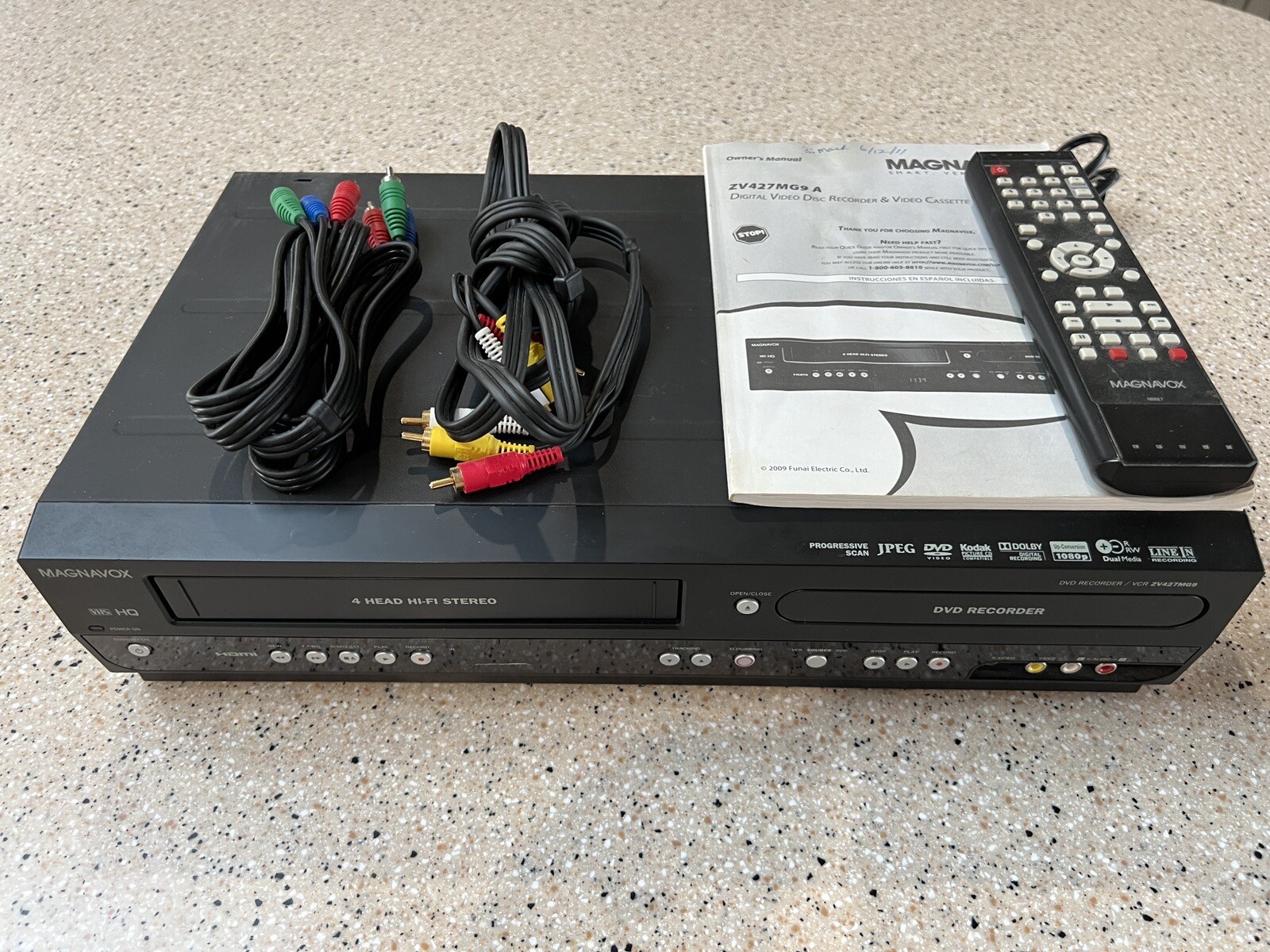 Magnavox ZV427MG9 A VCR/DVD HDMI Recorder Combo w/ OEM Remote HDMI