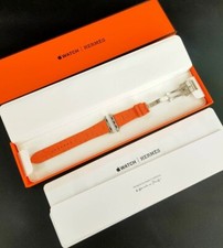 Hermes Apple Watch Band Kilim Single Tour Orange 41mm Deployment Band 2023