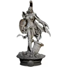 110mm 1/24 Scale Spartan Female Warrior Armed Scene Statue Resin Model Kit Minia