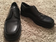 Hush Puppies Men's Lace Up Oxfords Black Leather Casual Shoes, Size 10EW