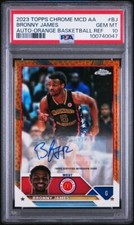 2023 Topps Chrome McDonald's All American Bronny James Orange /25 PSA 10