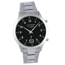 Funkarmbanduhr mit Edelstahlarmband digitale Dartumsanzeige Japanisches Uhrwerk