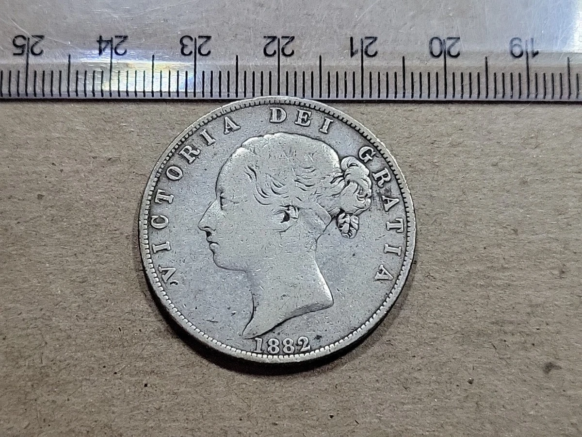 Great Britain Half Crown 1882 KM 756 0.925 Silver Coin 112523 9