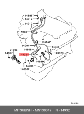 Genuine OE Sensor Assembly Crankshaft Position MN130049 for