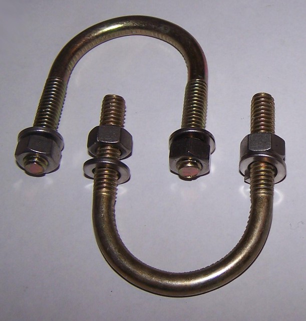 Steel 5/1618 Zinc Plated Antenna Clamp UBolts with hardware eBay