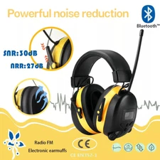 Electronic Digital FM Radio Bluetooth Headphones Ear Protection Safety Ear Muffs