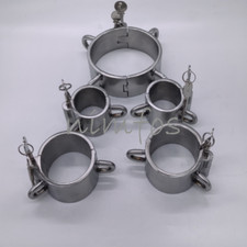 Customizable Inner Diameter Stainless Steel Neck Collar Handcuffs Ankle Cuffs