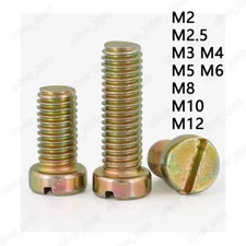 Color Zinc Steel Slotted Cheese Head Screws M2 M2.5 M3 M4 M5 M6 M8 10 M12