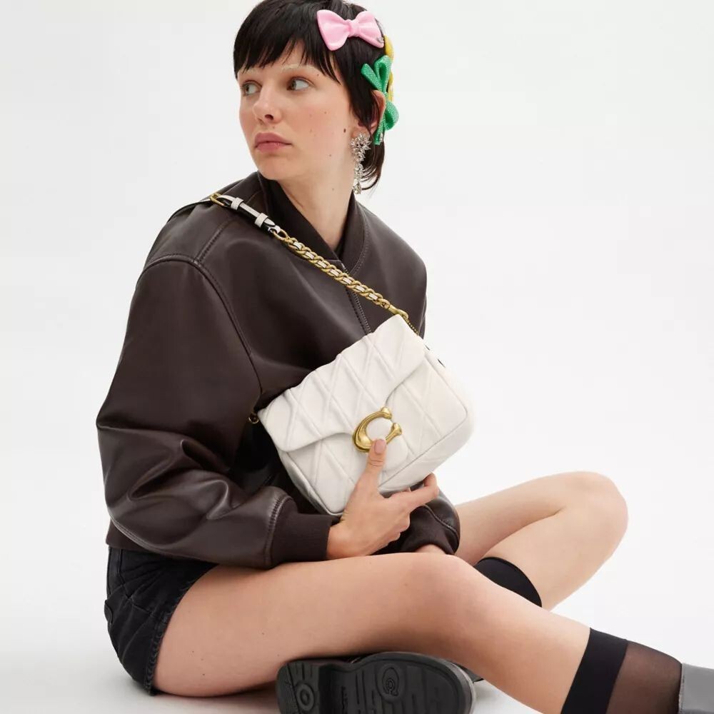 COACH Times Square Tabby20 Shoulder Bag Quilted White CW629