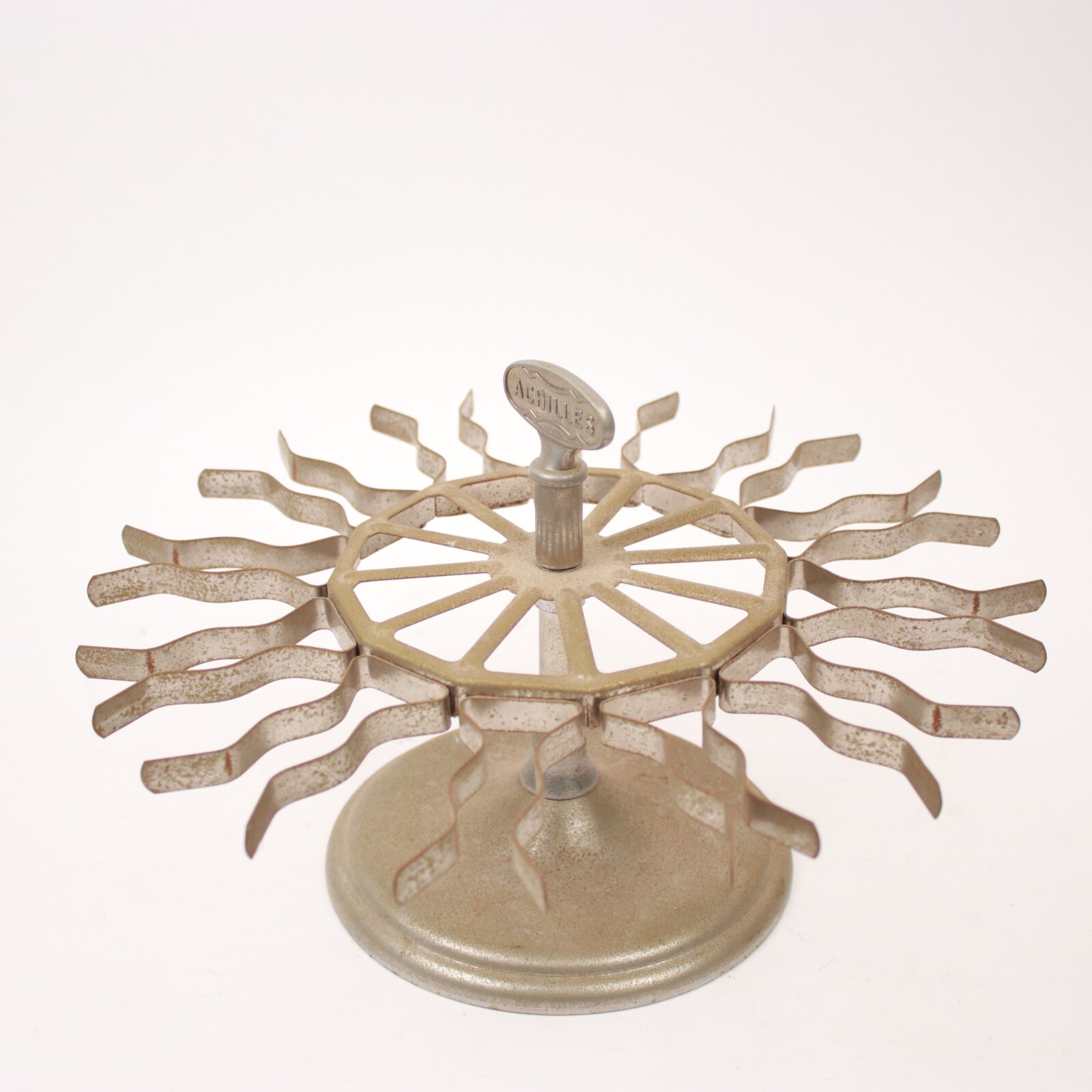 Achilles Vintage Office 12 Slot Rubber Stamp Holder Carousel Rack eBay