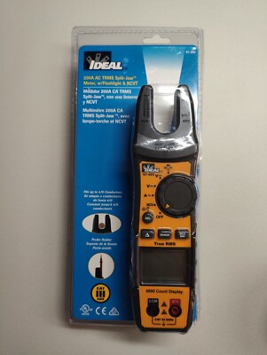 Ideal 61-405 200A Split Jaw Clamp Meter, Sealed