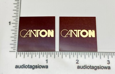 Canton Speaker Badge Custom Brown / Gold Aluminum Pair