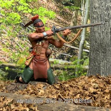 W.Britain 16143 Native American Warrior Kneeling Firing Britains 