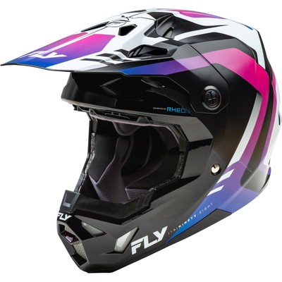 Fly Racing MX-24 Formula CP Krypton Helmet 2024 WHT/BLK/PUR LG 73-0039L