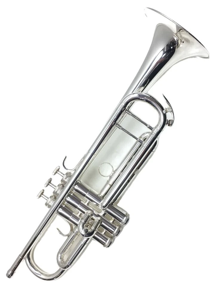 Trompeta KING K12 SP Bb plateada banda de marcha probada en EE. UU. con estuche Foto 2 de 4