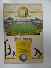 WOLVERHAMPTON W v BIRMINGHAM | 1948/1949 | DIV. 1 | 21 AUG 1948 | UK FREEPOST