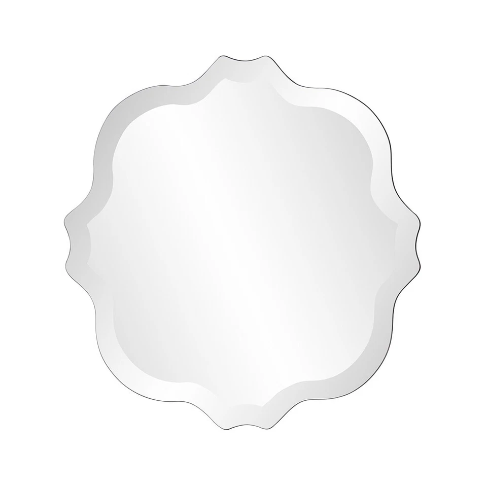 16" Gray Abstract Unframed Accent Mirror - Image 3 of 4