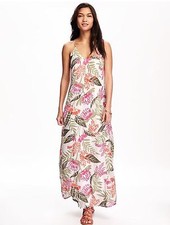 NWOT Old Navy Women's Floral Chiffon Maxi Dress,MULTI PRIN Size S  #225204  (J)