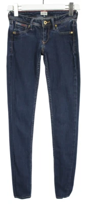 Tommy Hilfiger Femmes Jeans W26/L34 Slim Fit Bleu Jean Extensible Braguette Zip - Photo 1/4
