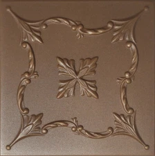 Ceiling Tiles, Glue Up, DIY, Decorative Styrofoam, SARATOV 20" x 20" BROWN