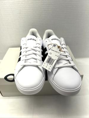Size 10 - adidas Grand Court 2.0 White Black for sale online  display picture 2