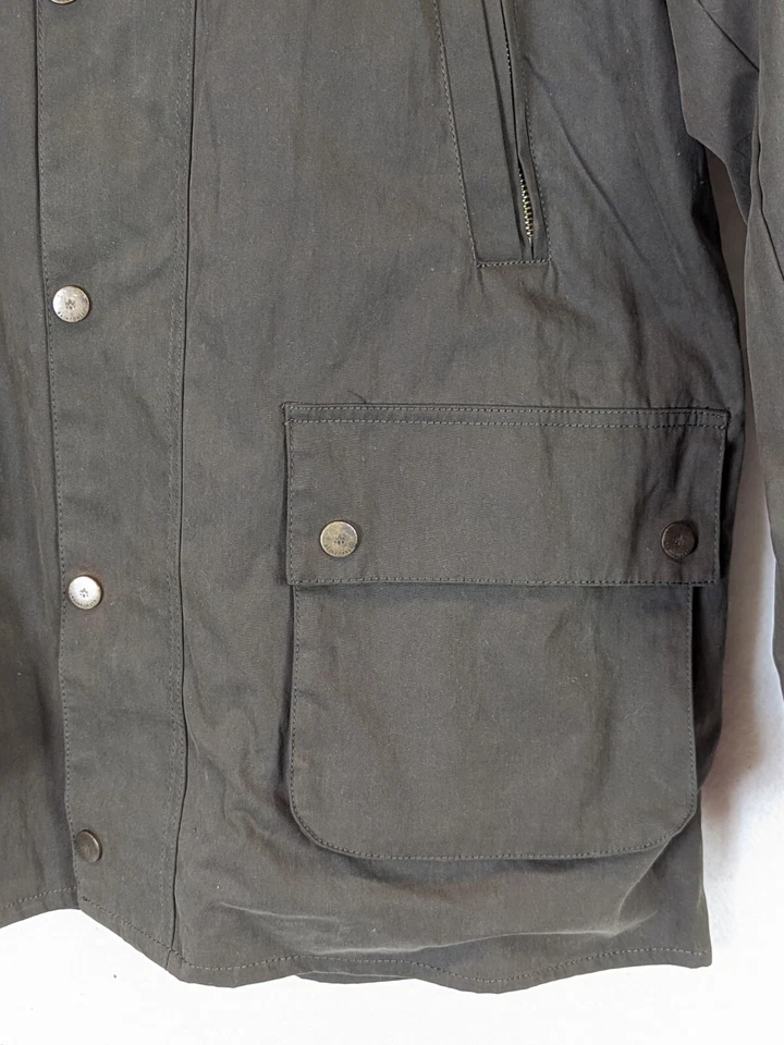 Rainforest Mens size XL Lux Coated Cotton Barn Coat Plaid Lined Portabella Brown - Image 4 of 4