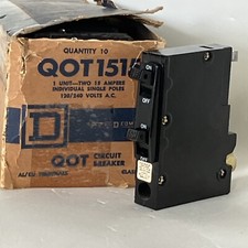 Square D QOT1515 15 Amp 1 Pole 120 volt Piggy Back Metal HOOK QO1515