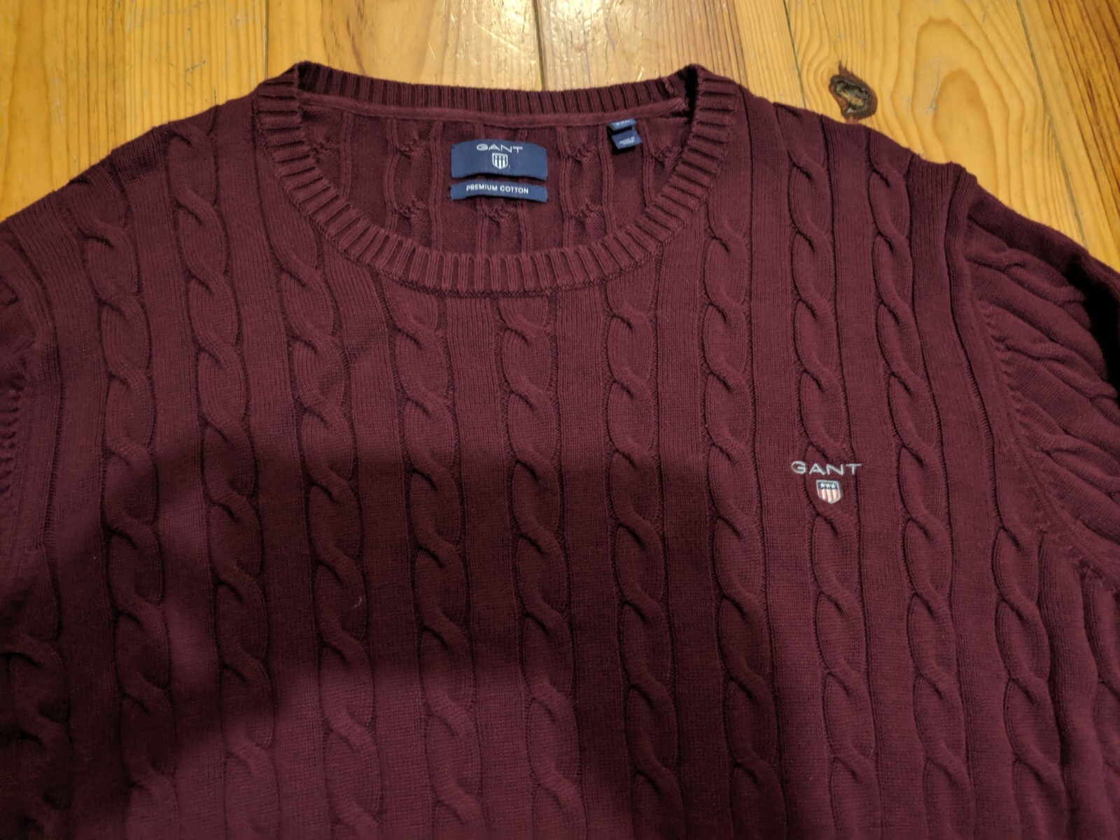 GANT MENS BURGUNDY CREW NECK COTTON JUMPER VGC SIZE XL eBay
