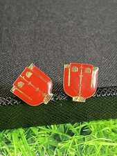 SHANGHAI TANG Red And Gold Tone CUFFLINKS