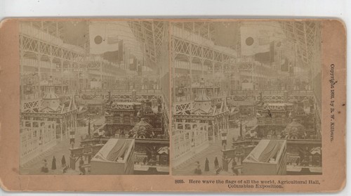 Interior Agricultural Hall Canada Chicago World's Fair Stereoview 1893 - Picture 2 of 5