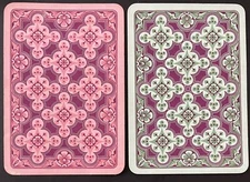 EW124 Swap Playing Card 2 OLD ENGLISH WIDE SHAPES & PATTERNS HERRINGBONE PAIR