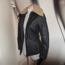 Nwt Matchless Leather & Fabric Waterproof Shearling Trimmed Coat Jacket 10