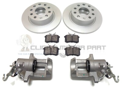 VW SCIROCCO REAR LEFT AND RIGHT BRAKE CALIPER SET & DISCS AND PADS (CHECK SIZE)