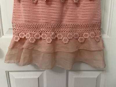 Self-Portrait Pink Lace Floral Flounce Mini Dress - Size US 2- NWT | eBay