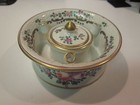VINTAGE FRENCH FLORAL PORCELAIN INKWELL WITH THREE PEN HOLDERS - NICE - LOOK !!! — photo 8