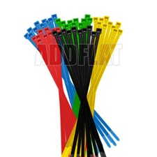 7.5" Multi Color Nylon Cable Wire Ties Wraps Network Zip Ties 50 Pcs to 500 Pcs