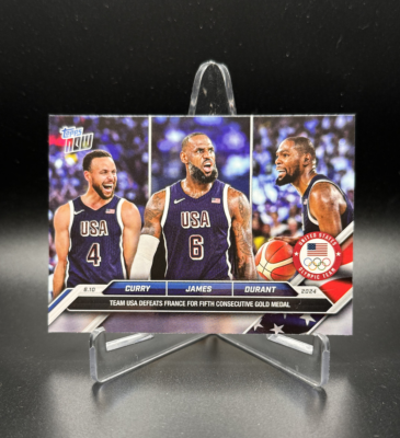 CURRY, JAMES, DURANT - SSP BLUE LOGO - Topps Now - Team USA 