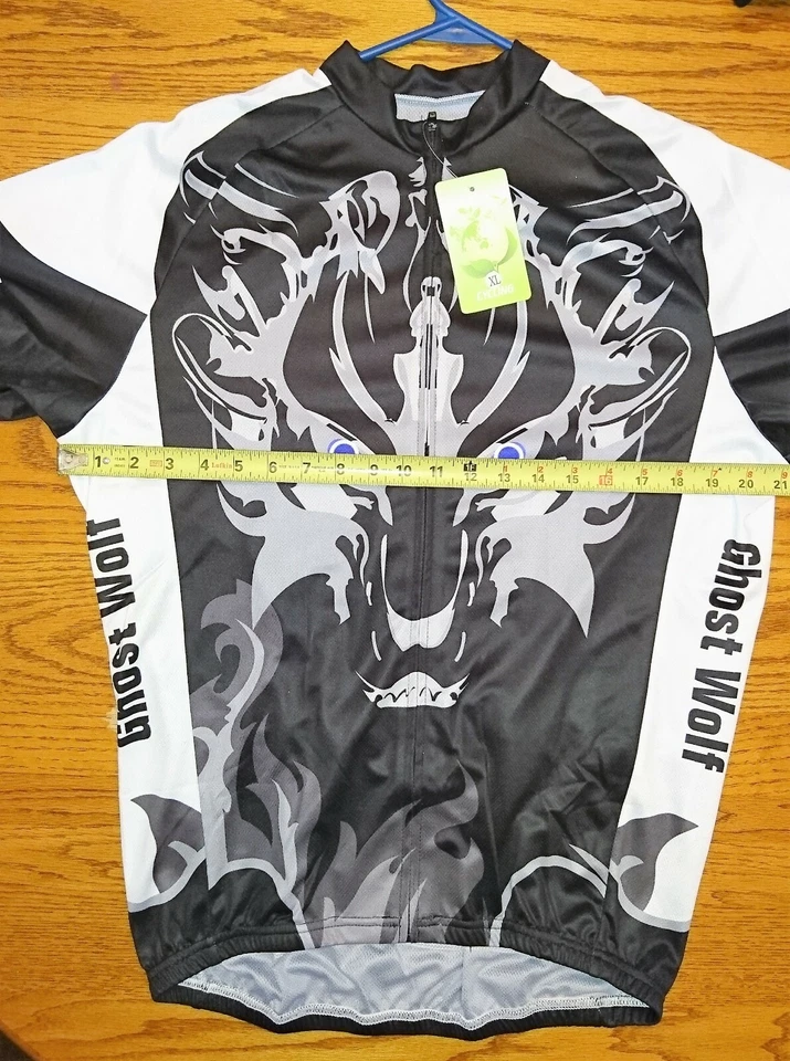 Conjunto de camisa y pantalones cortos de ciclismo Xintown Ghost Wolf XL (ver fotos para medidas) Foto 4 de 4
