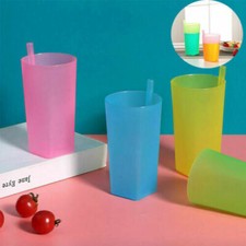 4Pcs Children with Built Sippy Cup in Straw Tumblers Sip a Cup