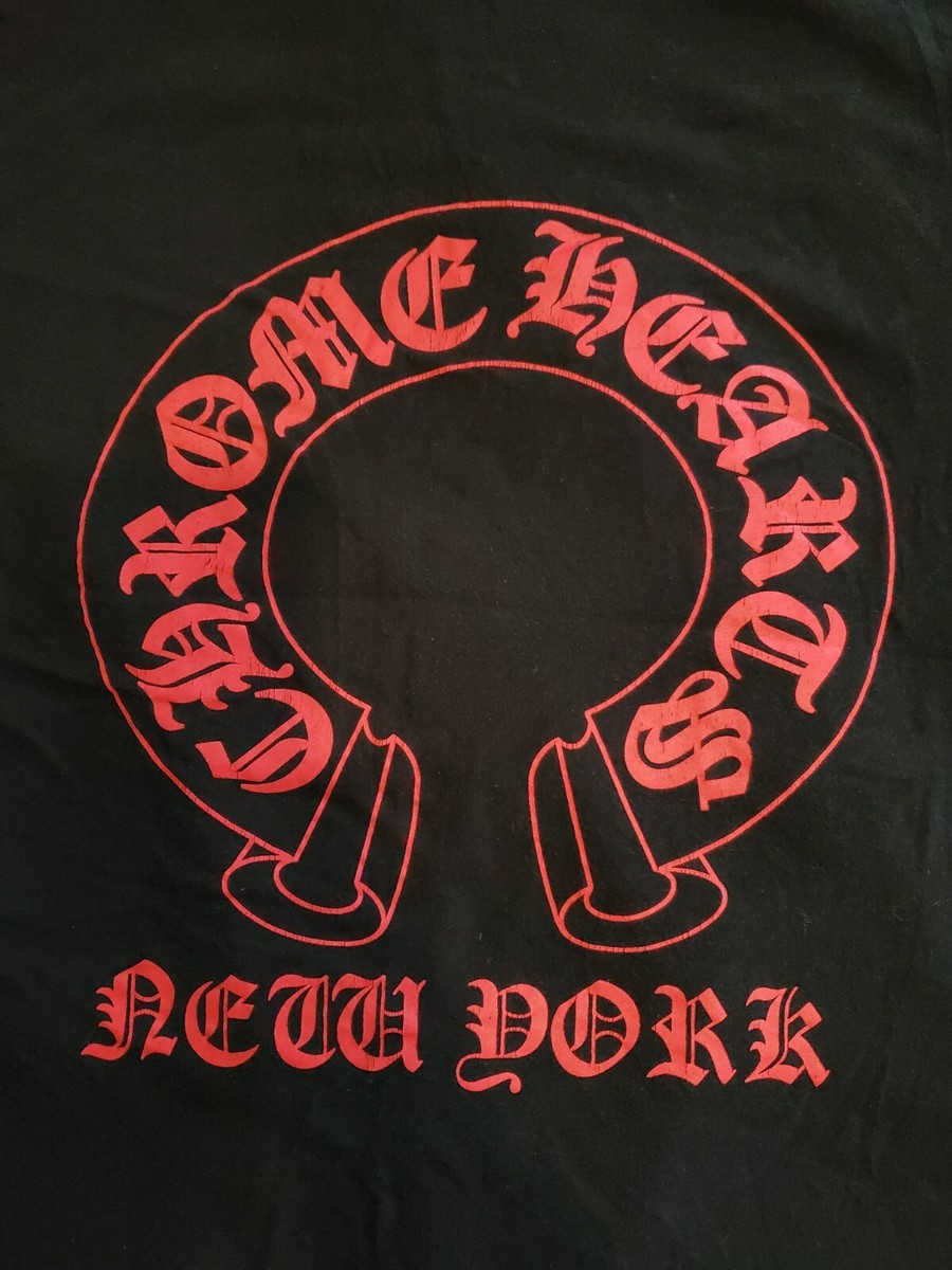 Chrome Hearts New York Exclusive Red neck logo horseshoe
