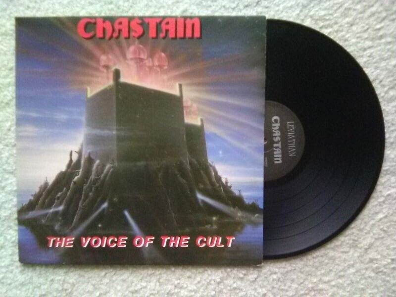 Chastain "Voice of the Cult" EX/EX 1988 Vinyl LP USA Leviathan 19881-1 w/Insert