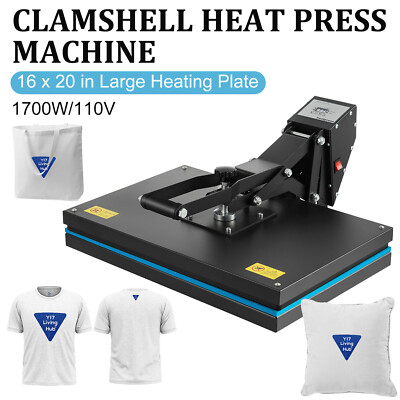 Clamshell Heat Press Machine 16'' X 20'' T-Shirt Digital Transfer Sublimation DIY