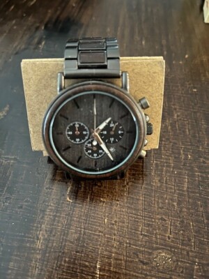 Bewell Men Natural Wood Watch Chronograph