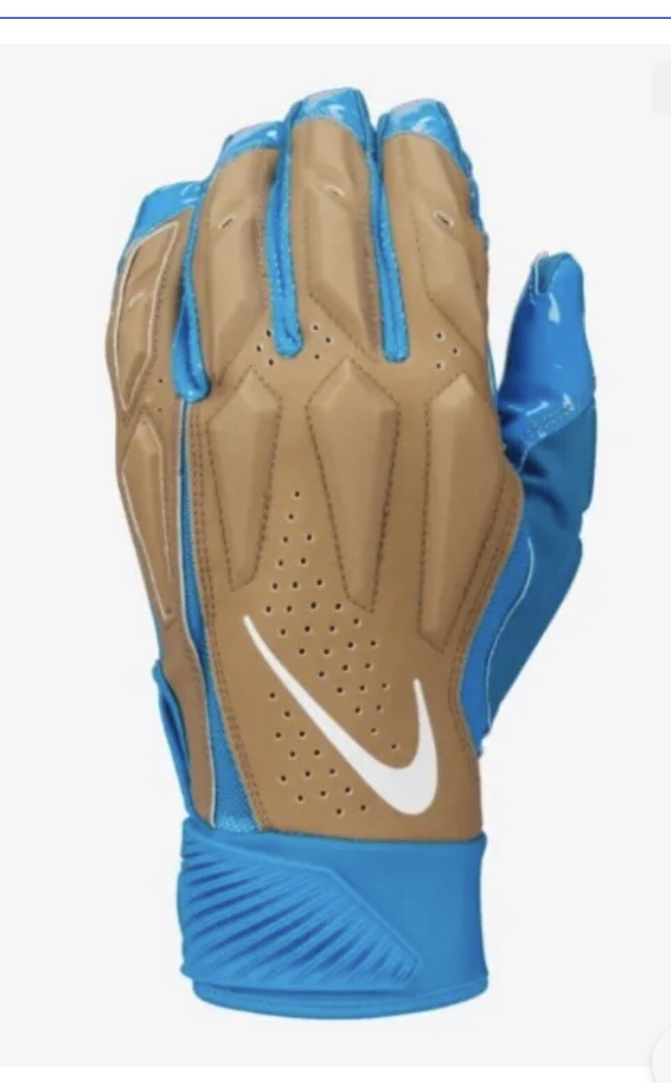 Nike D-Tack x Off-White Football Gloves Size 2XL Blue Grey Virgil Abloh XXL